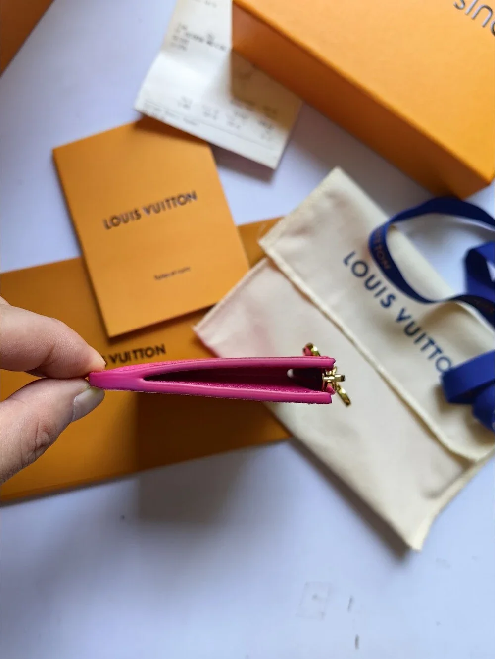 Louis Vuitton Multicolor Monogram Canvas & Pink Card Holder